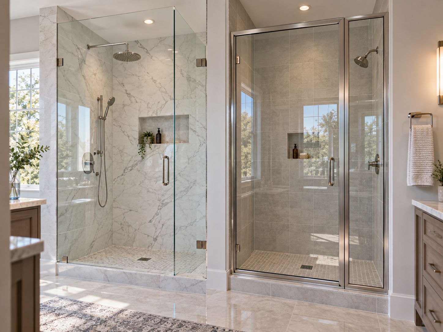 Frameless vs. Semi-Frameless Glass Shower Enclosures in Montgomery County