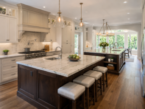 Double-Vanity Plumbing & Electrical Planning for Large Primary Bathrooms in Huntingdon Valley Homes shown in a realistic Abington, PA residential construction setting.