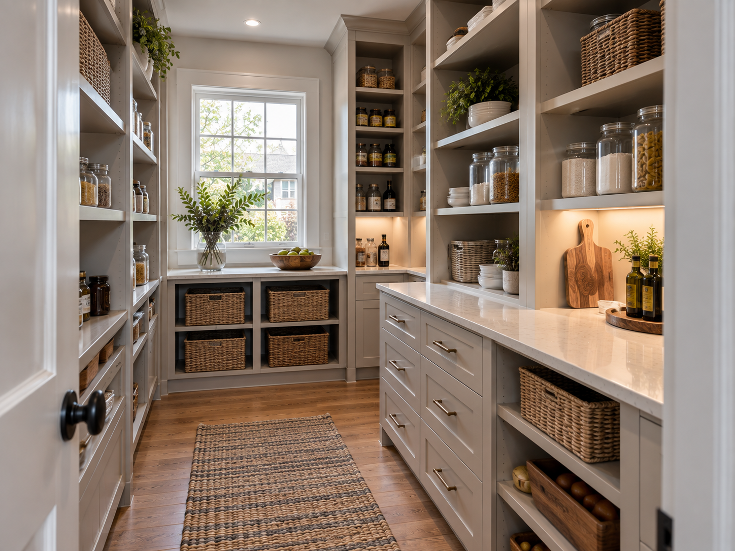 Plan designing custom walk-in pantries for suburban kitchens with practical guidance for Huntingdon Valley and Bucks County properties, including warning sig. Suggested category: Kitchen