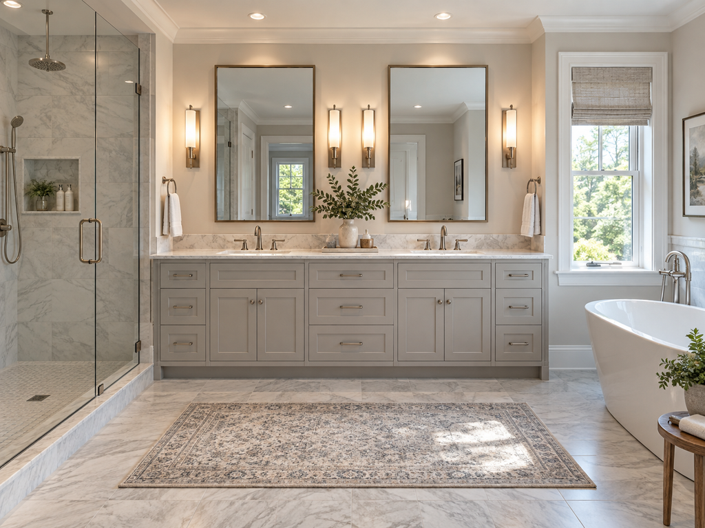 Minimum Spacing Requirements for a Double Bathroom Vanity in Montgomery County

