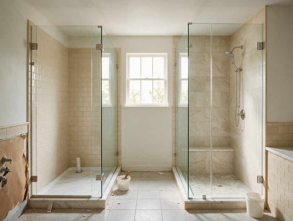 Frameless vs. Semi-Frameless Glass Shower Enclosures in Montgomery County